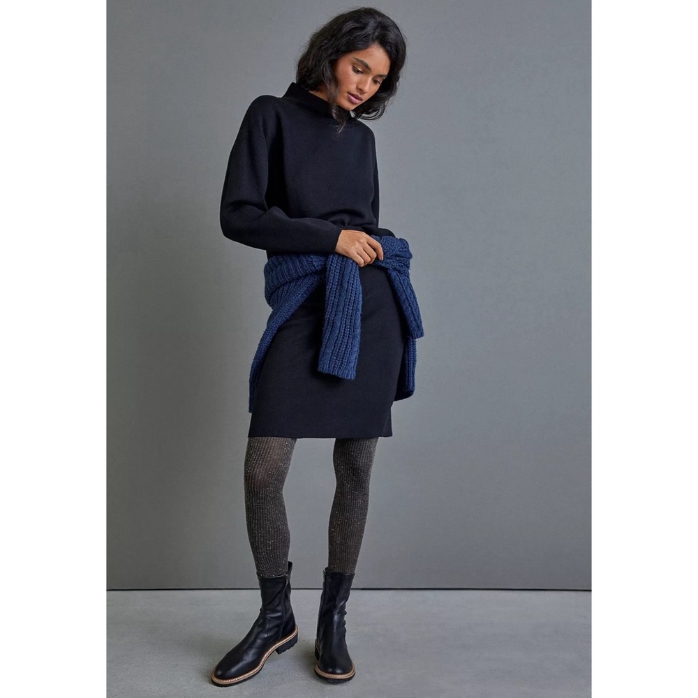 Anthropologie Maeve Anja Sweater Midi Skirt Black NWT SZ XL - Picture 2 of 12